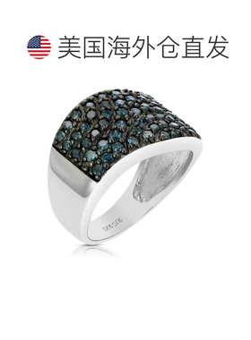 自营 vir jewels 1.10 克拉蓝色钻石戒指 .925 纯银镀铑 - 银 美