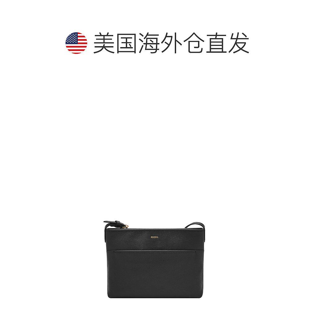 自营 Fossil 女士 Phoebe 皮革小号斜挎包 - 黑色 美国奥莱直发 - 图1