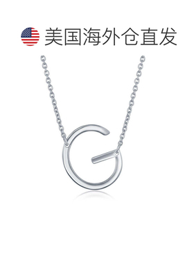 自营 simona纯银侧面初始项链 - g 美国奥莱直发吊坠