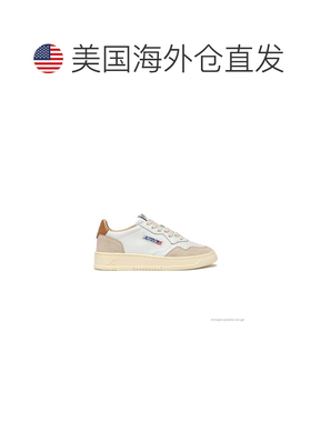 自营Autry Medalist Low Women'S白色皮革和绒面革运动鞋Aulw Ls1