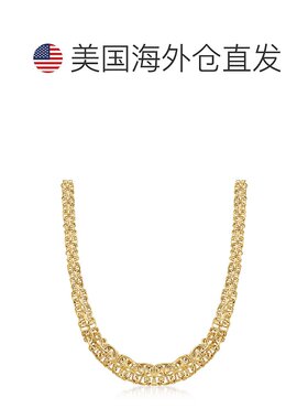 自营 Ross-Simons 14 克拉黄金渐变拜占庭项链 - 18 英寸 美国奥