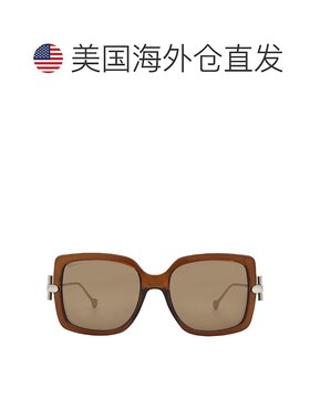 自营Salvatore Ferragamo Brown Square Ladies Sunglasses SF913