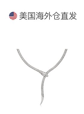 自营Ross-Simons意大利纯银可调节蛇项链18英寸 美国奥莱直发银色