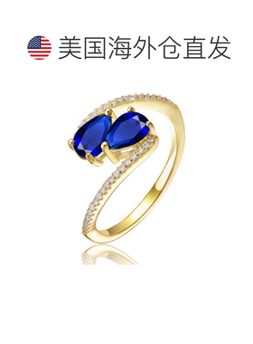 自营geneviveSterling Silver 14K Gold Plated with Colored Cub