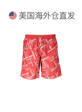 自营Karl Lagerfeld Polyester Men Men's Swimwear - red 美国奥