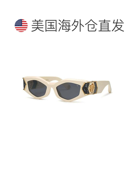 自营Philipp Plein Sunglasses Geometric Full Rim, Shiny Beige