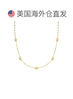 自营ross-simonsRoss Simons意大利14kt黄金串珠站Lumachina链项-