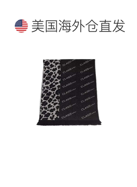 自营Cavalli Class Wool Men Men's Scarf - black 美国奥莱直发