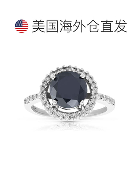 自营 vir jewels3.50 克拉黑色钻石订婚戒指新娘婚礼 14K 白金 -