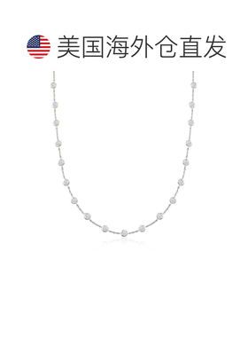 自营Ross-Simons 镶边 CZ 纯银项链 - 36 英寸 美国奥莱直发