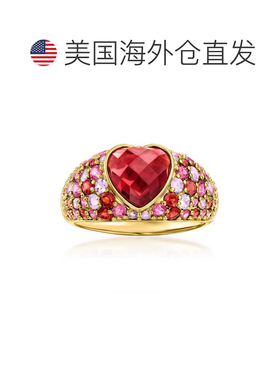 自营Ross-Simons Heart-Shaped Garnet and Multi-Gemstone Ring