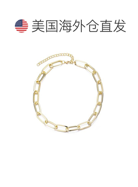 自营adorniaGold Plated Chunky Paperclip Necklace - gold 美国