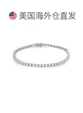 自营max + stone14k纯金实验室成长钻石面包网球手链-白色 美国奥