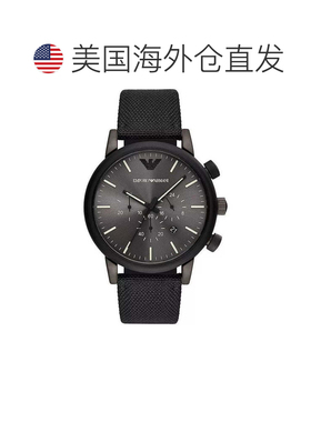 自营Emporio Armani Men's Luigi 46mm Quartz Watch - black 美