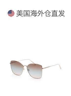 自营 Longchamp女式60mm金色太阳镜-金色 美国奥莱直发