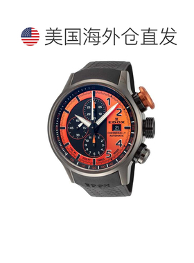 自营Edox Men's Chronorally 45mm Automatic Watch - black and