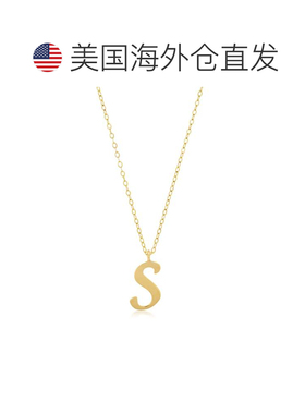 自营max + stone10k纯白色或黄金精致的脚本初始与可扩展的项链，