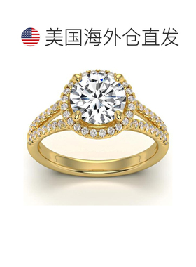 自营pompeii33 克拉光环钻石订婚戒指分体戒环白金、黄金或玫瑰金
