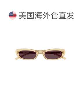 自营saint laurentTranslucent Beige Acetate Sunglasses with R