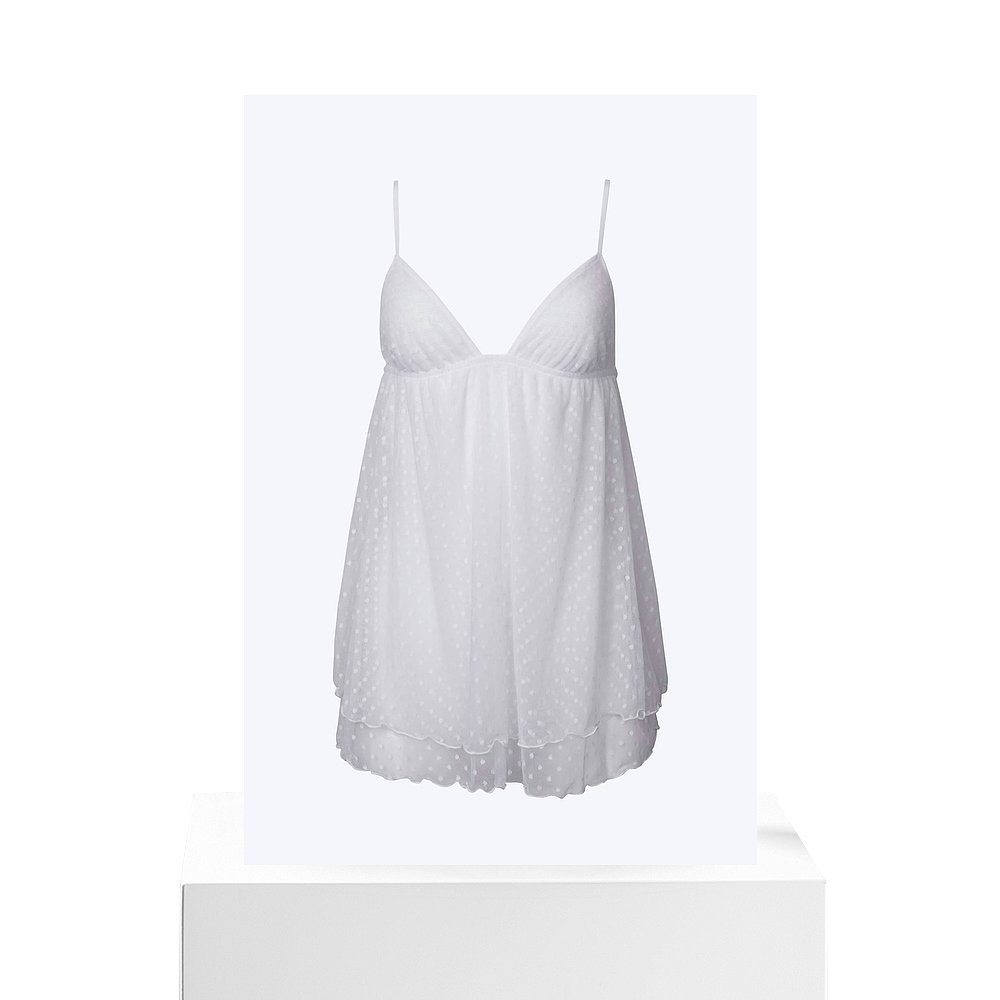 only heartsCoucou Lola Dolly Chemise In White- white【美国-图3