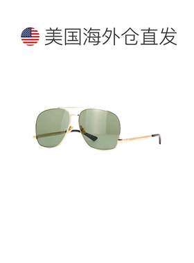 自营saint laurentSL653 LEON 003金色/绿色-金色 美国奥莱直发