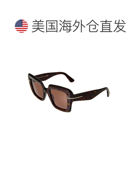自营Tom Ford女式Esme 50mm太阳镜-棕色 美国奥莱直发