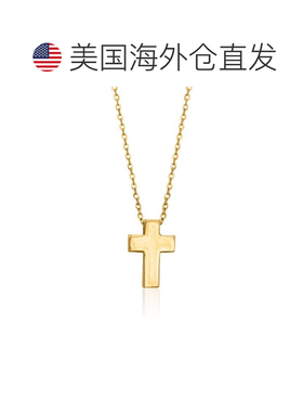 自营Ross-Simons 14kt 黄金十字架吊坠项链 18 英寸 美国奥莱直发