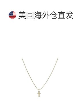 自营 Alex and Ani Cross精致项链女式龙虾爪可调长度LOT26（金色