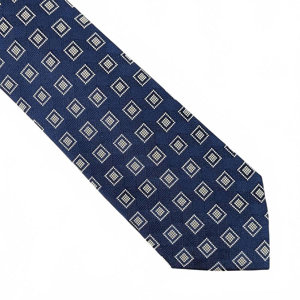 自营tommy hilfigerMen's Retro Square Tie In Navy/white - nav - 图2