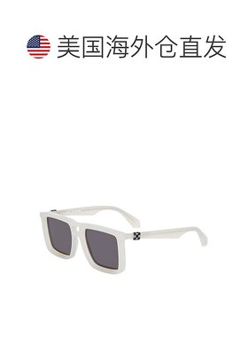 自营Off-White Sunglasses Square Full Rim, Shiny Grey Frame A