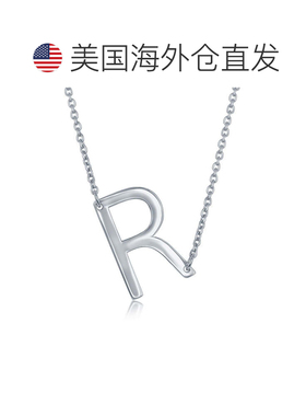 自营 simona纯银侧面初始项链 - r 美国奥莱直发吊坠
