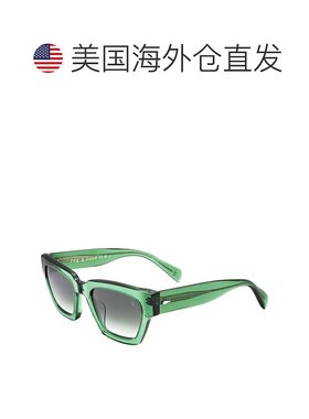 自营 rag & boneRag&Bone女式51毫米绿色太阳镜-绿色 美国奥莱直