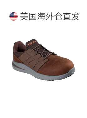 自营Men's Skechers Delson 3.0 SR - Tyoll  Brown Carbon Toe W