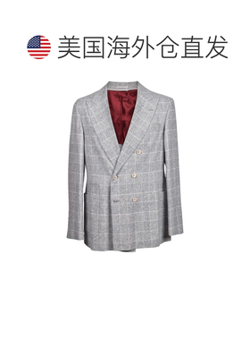 自营Brunello Cucinelli Silk Men's Blazer - gray 美国奥莱直发
