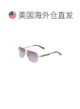 自营guess金属导航太阳镜 - 银白色 美国奥莱直发
