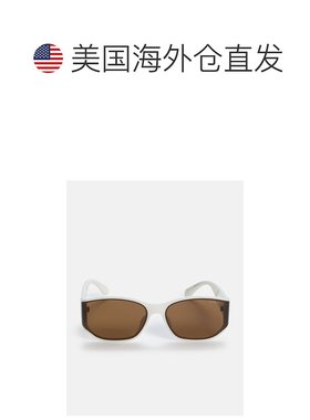 自营 guess窄方形太阳镜-白色 美国奥莱直发