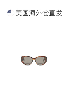 自营Balenciaga Acetate Women's Sunglasses - brown 美国奥莱直
