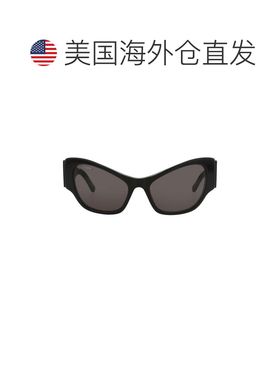 自营balenciaga猫眼框再生醋酸盐太阳镜-黑色黑色灰色 美国奥莱直