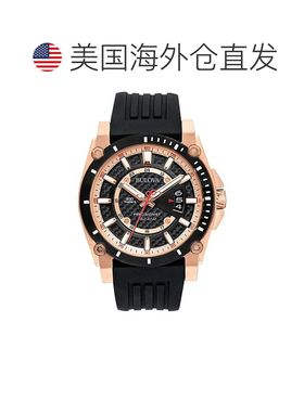 自营Bulova Men's Precisionist Black Dial Watch - black 美国