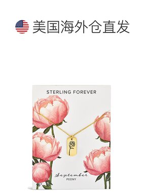 sterling forever诞生花吊坠 - 九月 / 牡丹 【美国奥莱】直发