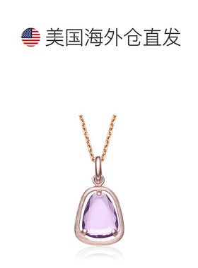 自营 geneviveGv C.z.纯银镀玫瑰紫水晶吊坠 - 紫色 美国奥莱直发