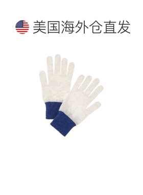 自营brodie cashmereBrodie羊绒Lurex袖口羊绒手套-灰色 美国奥莱