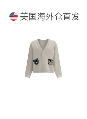 自营off-whiteOff- Cotton Men's Cardigan - beige 美国奥莱直发