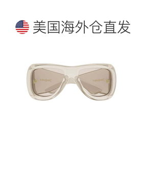自营saint laurentHowl Sl 902米色超大号半透明太阳镜-白色 美国