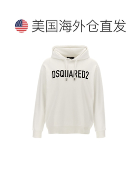 自营Dsquared2 Men's Logo Print Hoodie - white/black 美国奥莱