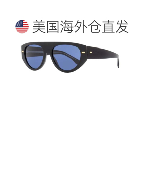 自营Boss 男式平顶太阳镜 1443S 807KU 黑色 56 毫米 - 807ku 美