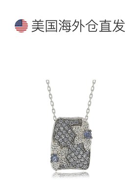 自营Suzy Levian Sterling Silver Pink Sapphire & Diamond Flor