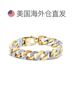 自营pompeii3男士14k金（101克）或白金（163克）13mm钻石手镯8.7