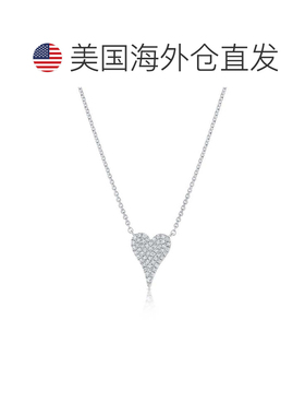自营 sabrina14k 金 & 钻石心形项链 - 白色 美国奥莱直发