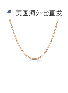 自营sabrina14K Rose Gold Paperclip Link Chain Necklace - ros